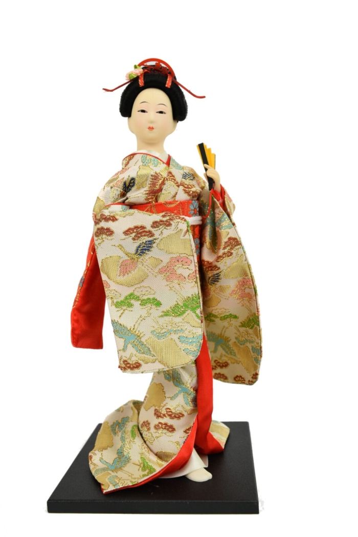 Geisha Doll with Fan Folded - Old Kyoto