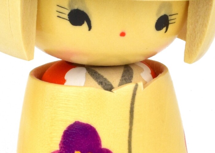 Large floral Kokeshi Doll - Image 2