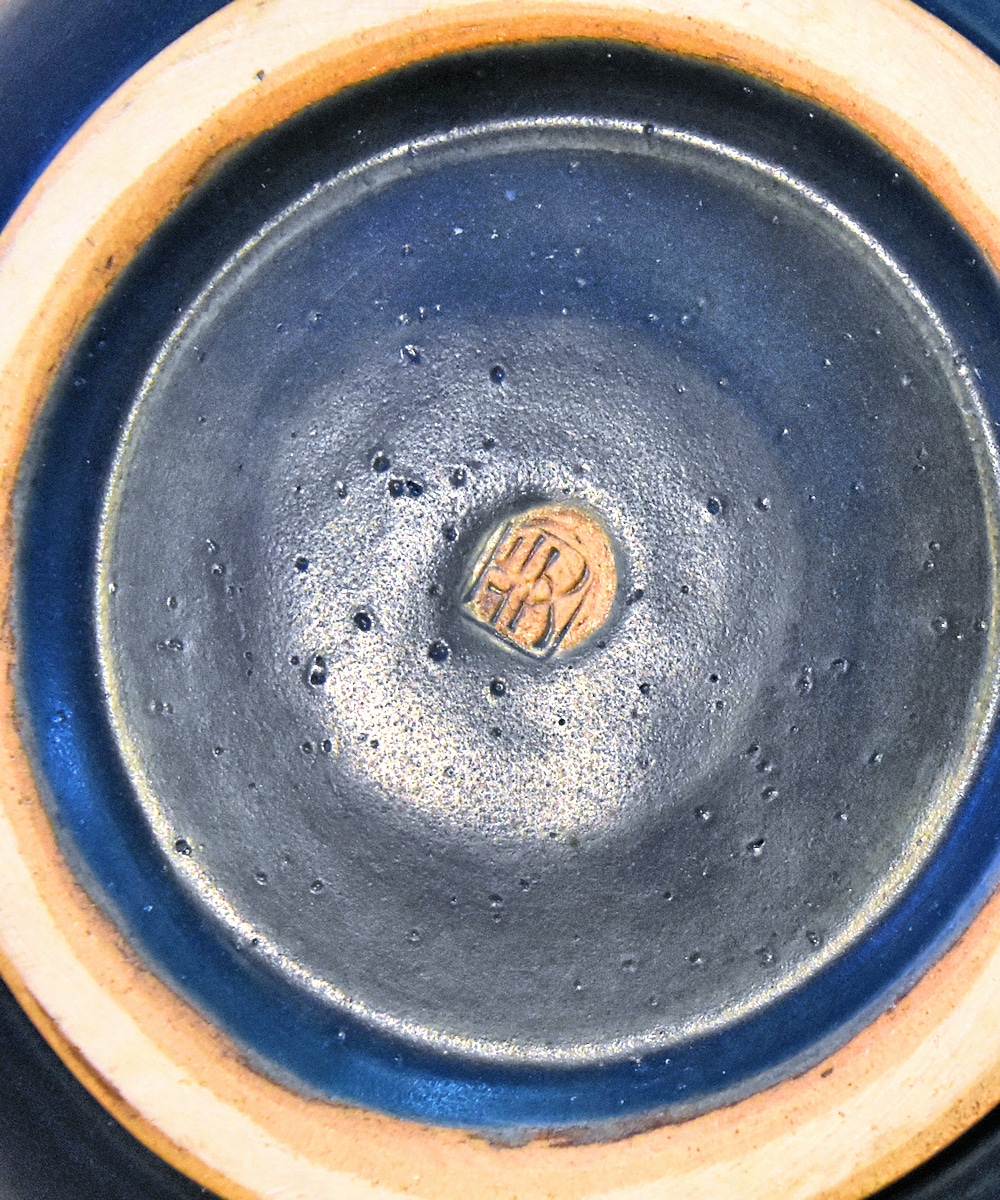 Vase "Blue Floral" Kutani-yaki ware. - Image 9