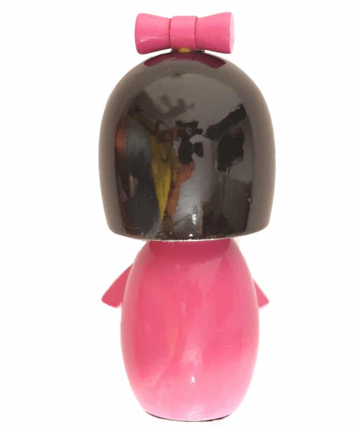 Kokeshi Doll - Pink Kimono 12CM - Image 2