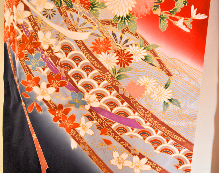 Kimono Vintage silk Furisode - Image 6