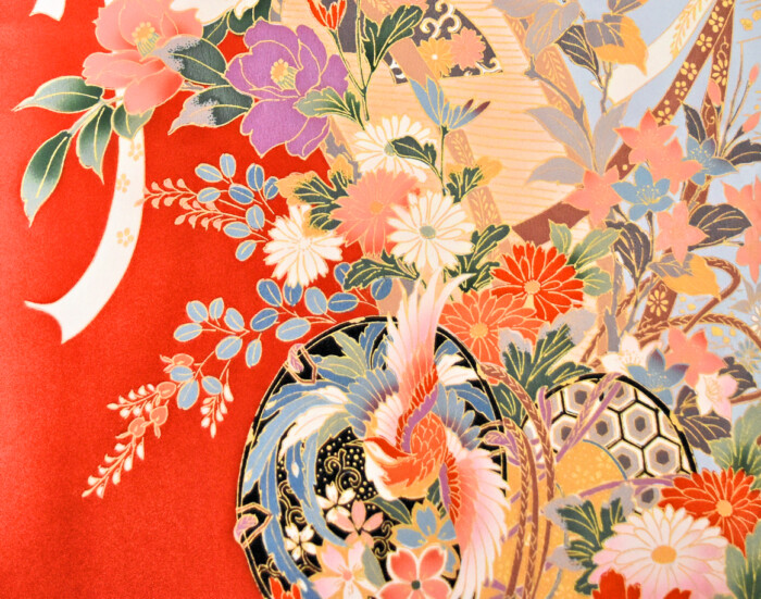 Kimono Vintage silk Furisode - Image 4