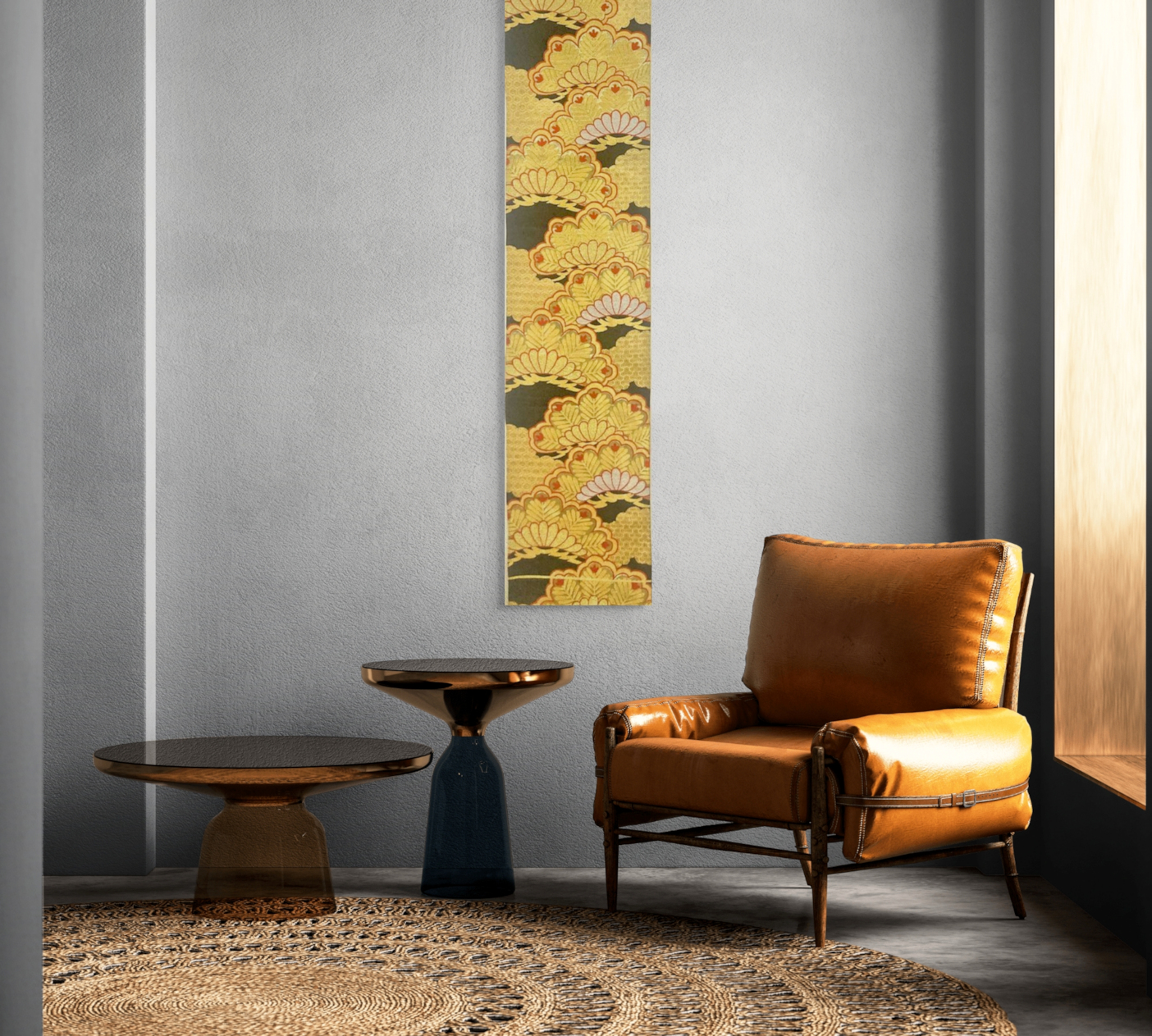 OBI Table Runner / Wall Art - Golden clouds - Image 2