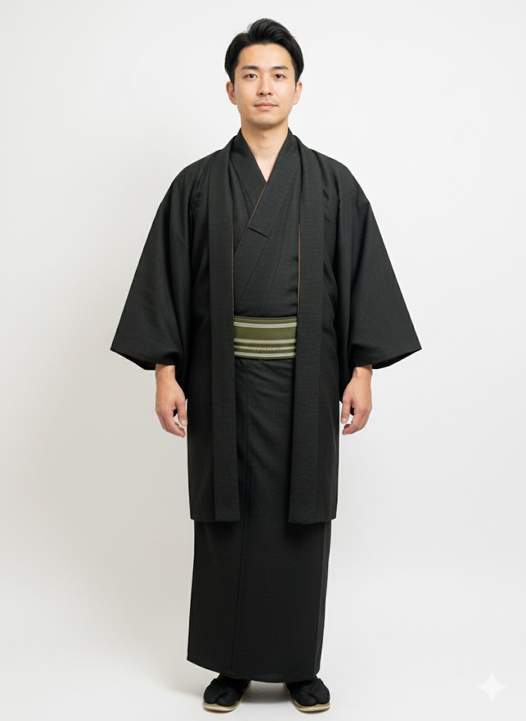 Mens Vintage Silk Kimono - Image 2